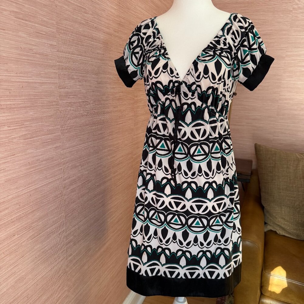 INC International Concepts Black White Print Dress